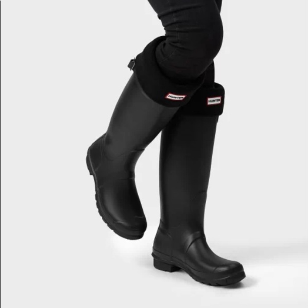 Hunter Original Tall Rain Boots: Black 5